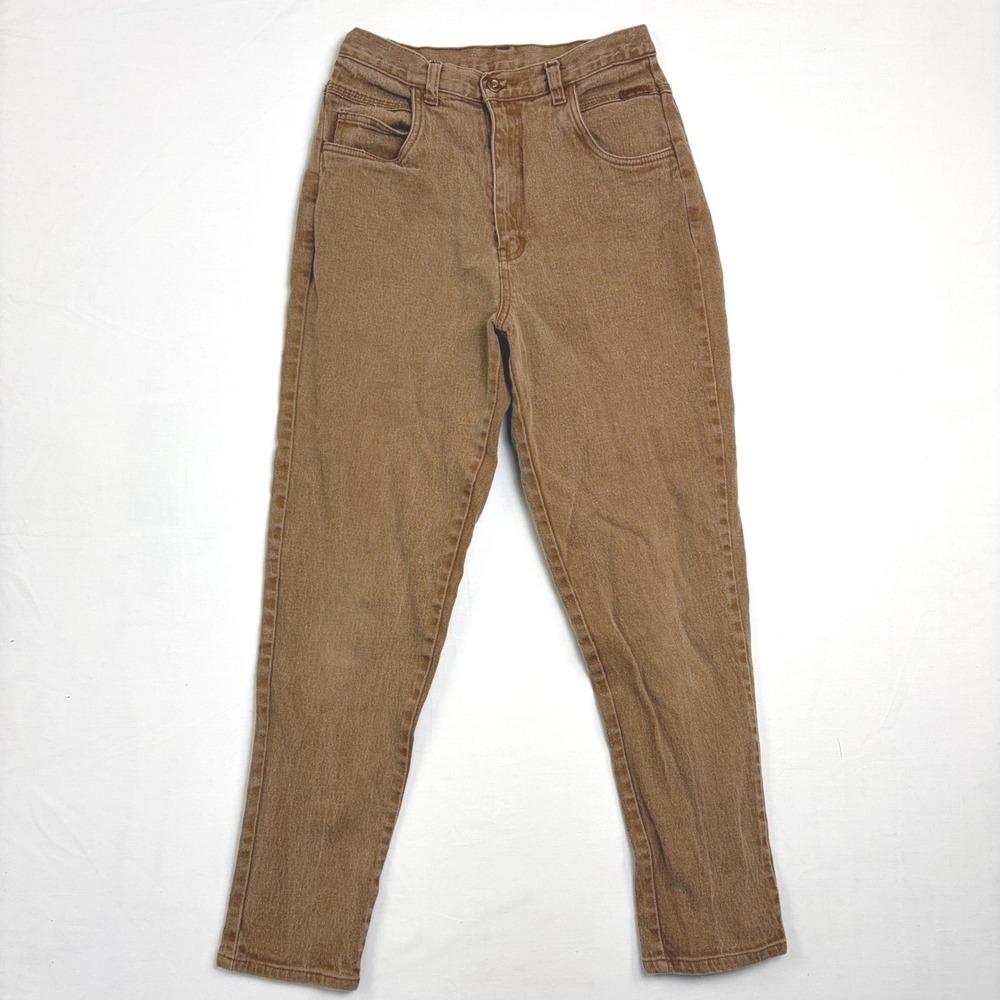 Vintage 90s Gitano Brown High Waisted Tapered Ankle Zip Mom Jeans Womens 12